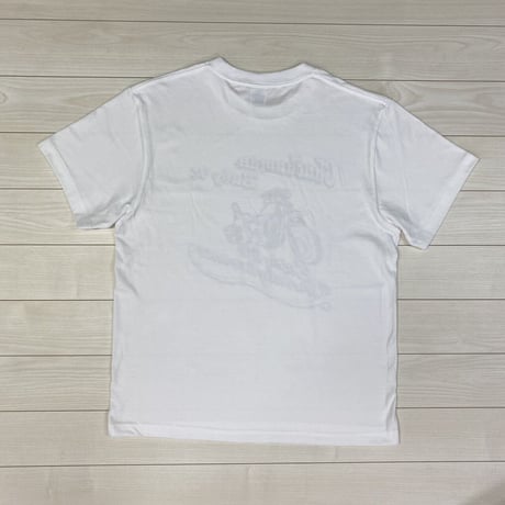 バイクTシャツ　ホワイト　ブラック