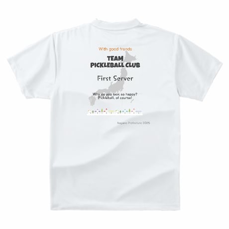 TEAM PICKLEBALL Ｔシャツ"First Server" White