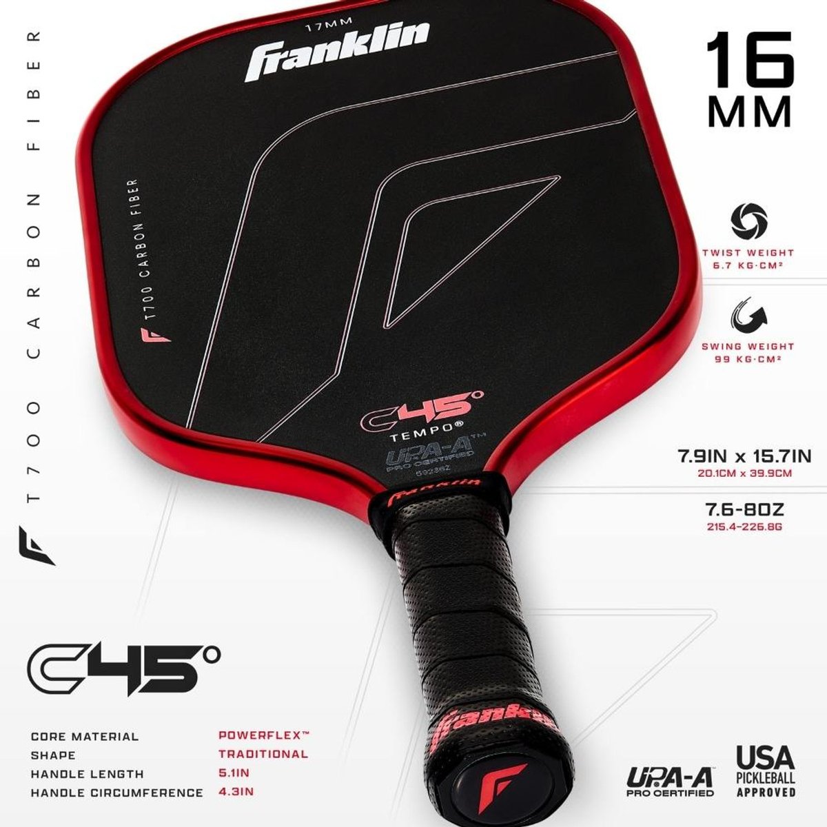 Franklin Franklin C45 Tempo 16mm Pickleball Pad