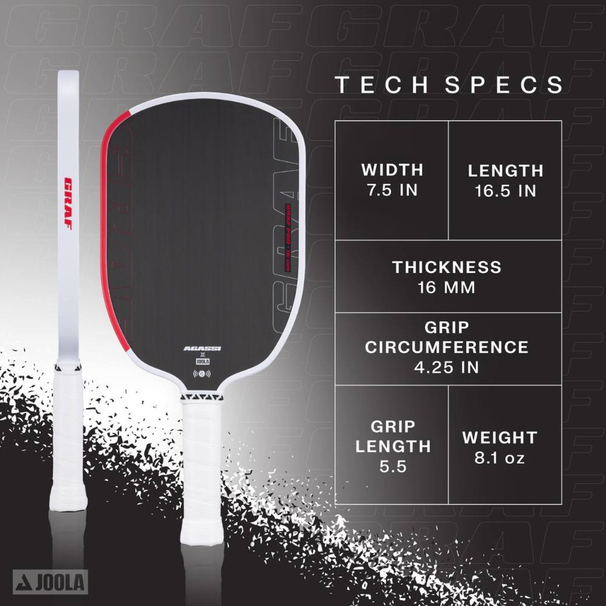 JOOLA Steffi Graf Pro 16mm Pickleball Paddle |