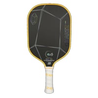 Six Zero Quartz Raw Carbon Fiber 15mm Pickleball Paddle  Citrine