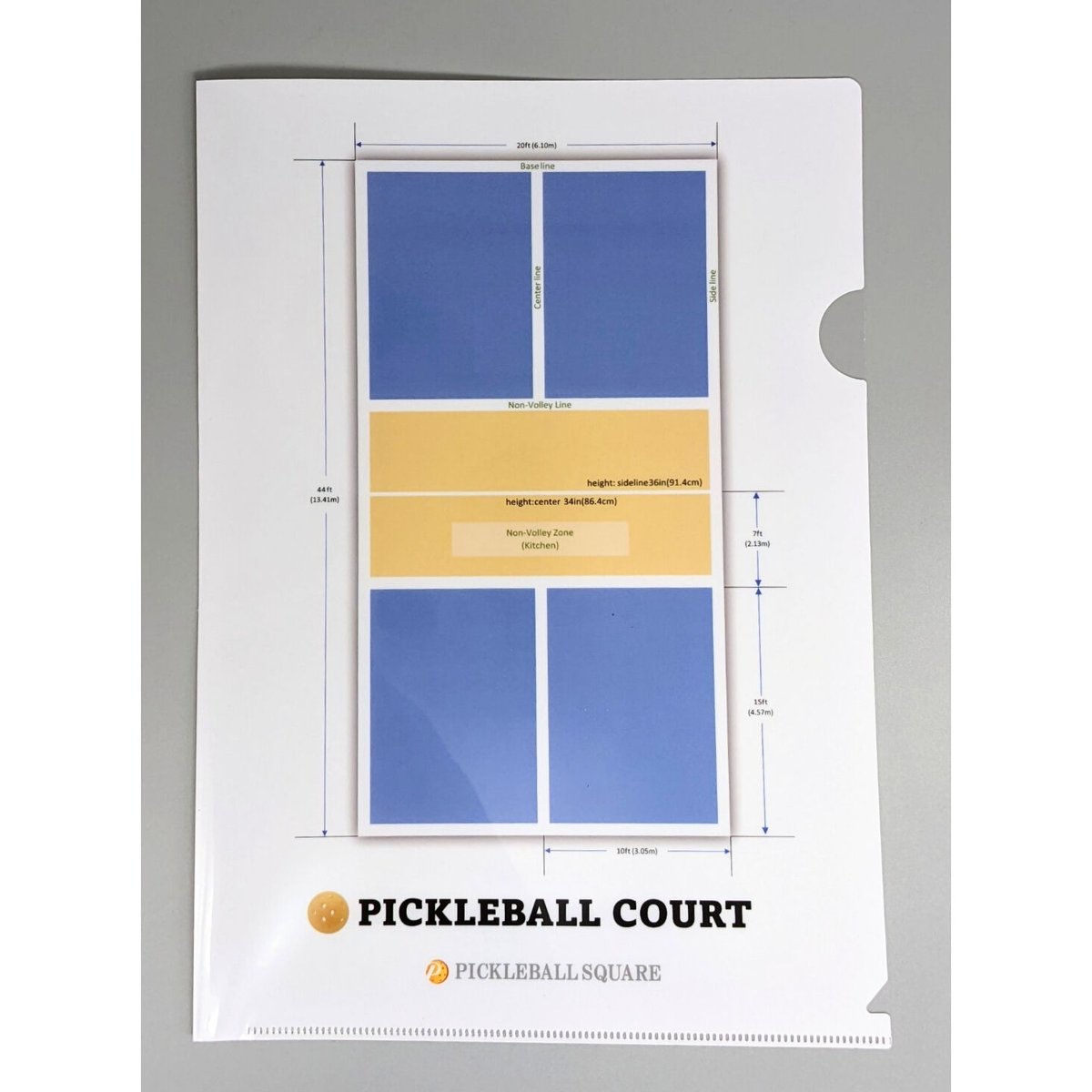 クリアファイル（PICKLEBALL COURT） | ピックルボールスクエア
