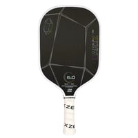 Six Zero Quartz Raw Carbon Fiber 15mm Pickleball Paddle  White