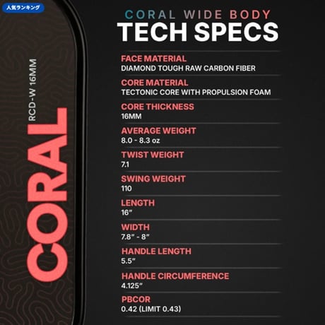 SIX ZERO  Coral 16mm Widebody Ocean Blue Foam Core