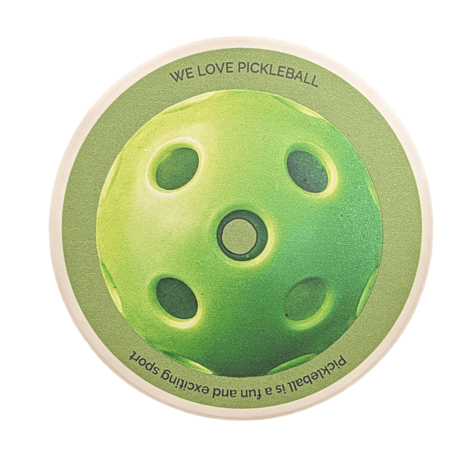 白雲石吸水コースター”WE LOVE PICKLEBALL” YellowまたはGreen