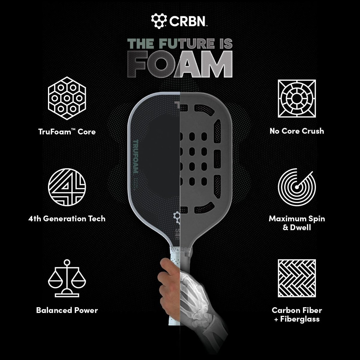 CRBN 2 TF Genesis Pickleball Paddle（TruFoamｰCor