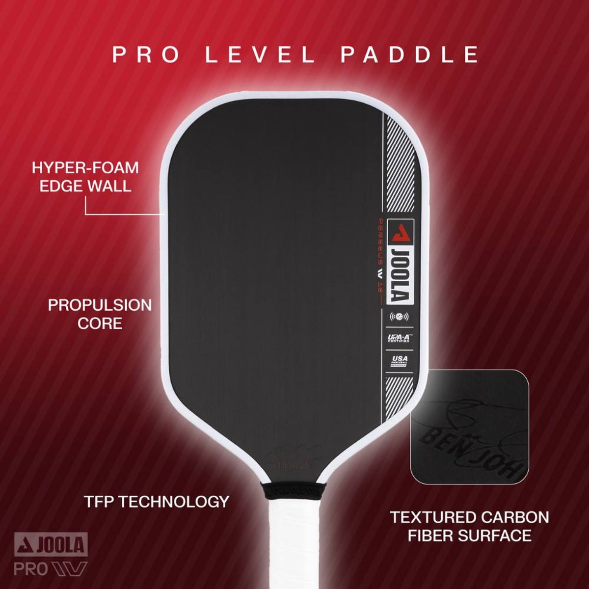 JOOLA Ben Johns Perseus Pro IV 16mm Pickleball