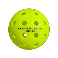 【アウトドア用】PICKLEBALL SQUARE DRILL5 Outdoor Pickleball （4個セット） -Lime Green