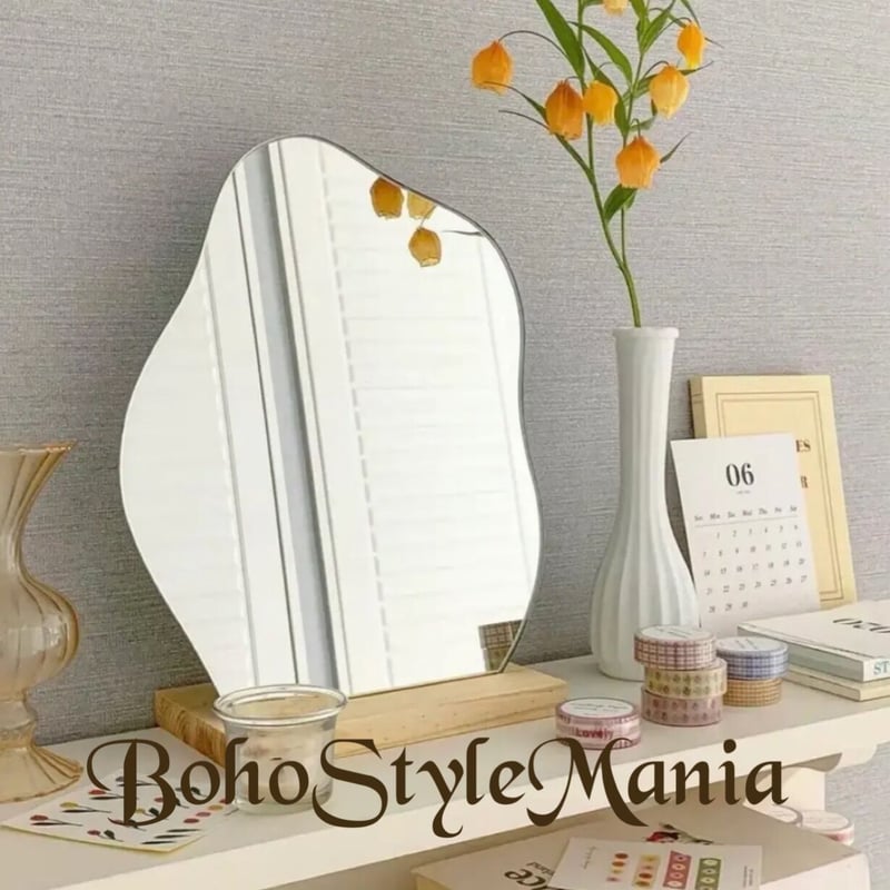 アクリルミラー ウェーブミラー wave mirror 卓上 変形ミラー | Petit