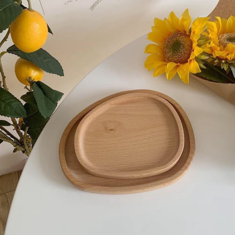 ウェーブウッドトレイ 2点セット アクセサリー 収納 トレーウッド