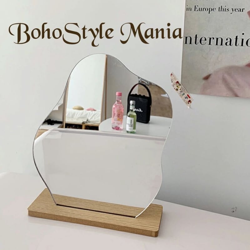 WAVE MIRROR スタンドミラー｜point mirror (wave) 4colors / ポイント