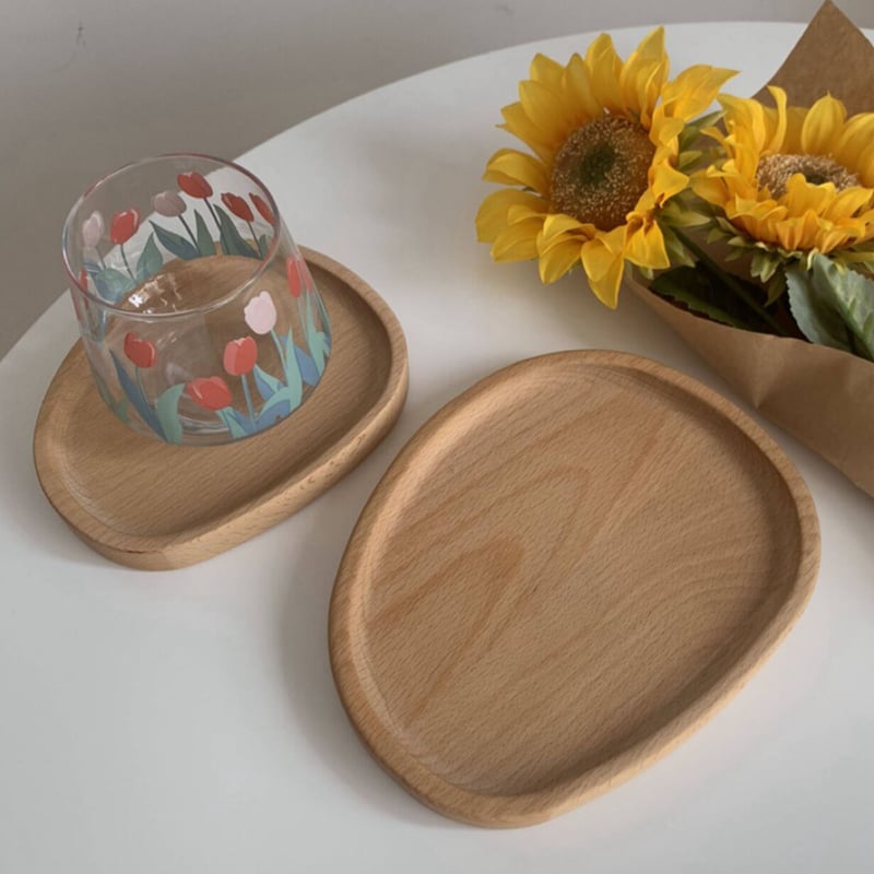 木製 ハート ウッドプレート 引出し トレー 2点セット 木製 ハート