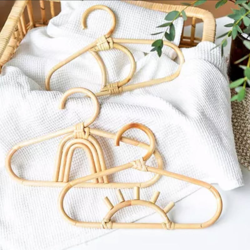 ラタン ハンガー 北欧 おしゃれ 子供用 キッズ ベビー 雑貨 家具