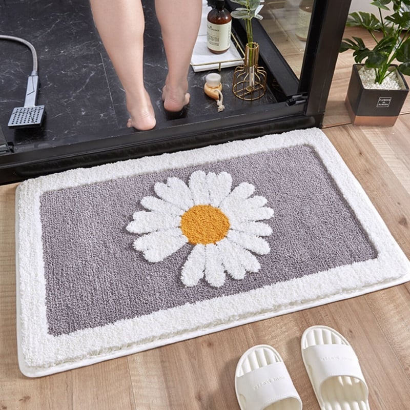おしゃれなラグ デイジーマット ビンテージ バスマット 浴室 玄関