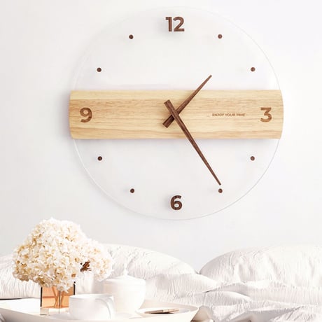 北欧 掛け時計 木製 アンティークウォールクロック デザインウォールクロック アンティーク時計 掛け時計 壁掛け時計