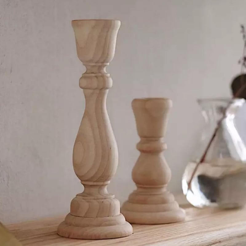 キャンドルホルダー 北欧 キャンドルスタンド 木製 燭台 インテリア