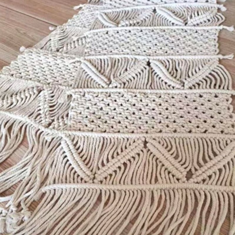 マクラメ編み テーブルランナー おしゃれ 北欧 かわいい モダン