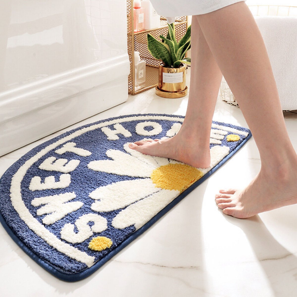 ヴィンテージ  バスマット 可愛いラグマット デイジーマット ビンテージ バスマット 浴室 玄関