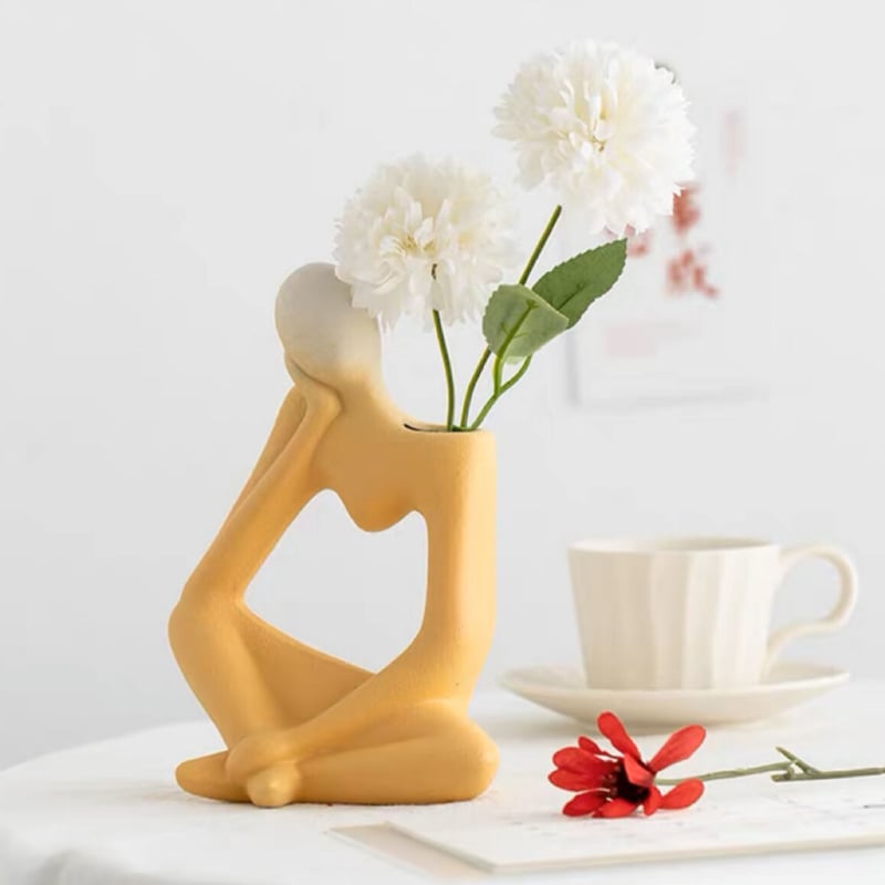 アイデアの花瓶、北欧のシンプルな現代アートのリビング