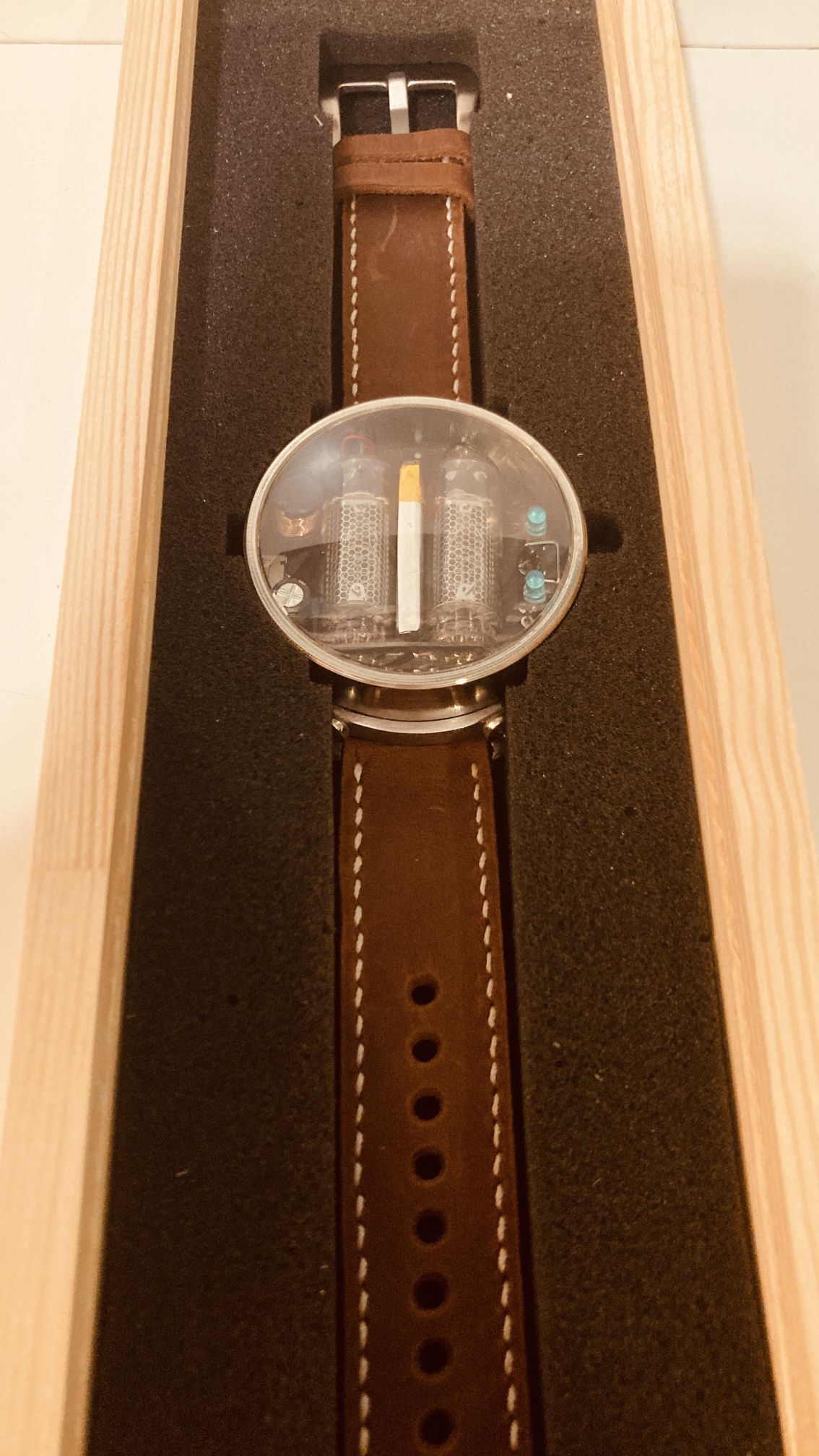 希少 ニキシー管 腕時計 オールステンレス Nixie Tube ウクライナ製