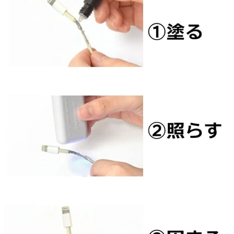 UVライトを当てると固まる 硬化剤 ライトセット RUV-02