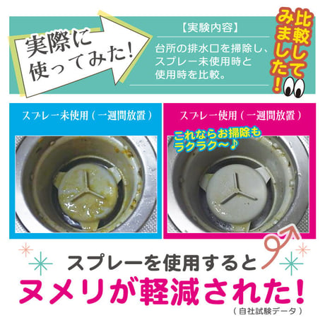 ヌメリ 予防スプレー バイオ 排水口 塩素不使用 クリーパ 300ml TU-136