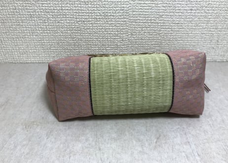 縁と畳表のポーチ№3