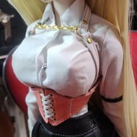 (限定品)レザーショートコルセットクローズタイプ(DD用)牛革ピンク(ID:MN103a-25090701)+ショルダーベルトタイプC(DD用)(ID:MN132x-25090701)