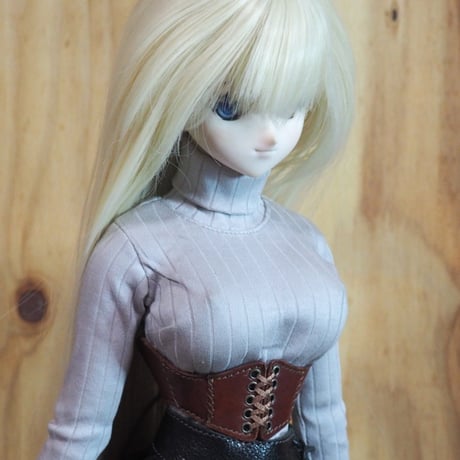 (色指定製作)レザーショートコルセット　前面クローズタイプ(DD用) (ID:MN103a-CO)