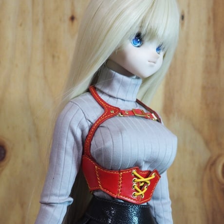 (色指定製作)レザーコルセット用ショルダーベルト(DD用)連結型タイプB (ID:MN095a-CO)