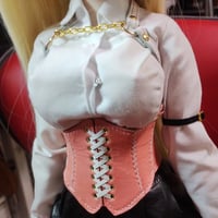 (限定品)レザーコルセットクローズタイプ(DD用)牛革ピンク(ID:MN130x-25090701)+ショルダーベルトタイプC(DD用)(ID:MN132x-25090701)