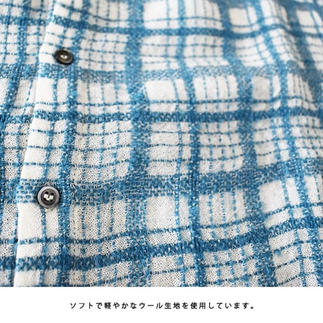 ウールチェック2WAYプルオーバー