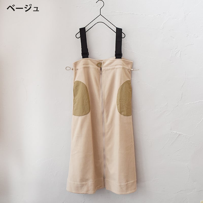 LUPILIEN ジャンバースカート 大きいサイズ　ゆったり　ミニタリー Lupilien フリースジャンパースカート | riparipa
