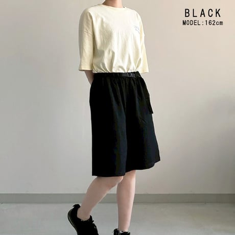 麻レーヨンボイルハーフパンツ