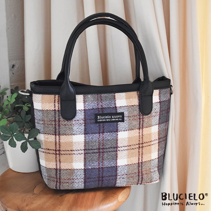 BLUCIELO タータンチェック2WAYミニトートバッグ | riparipa