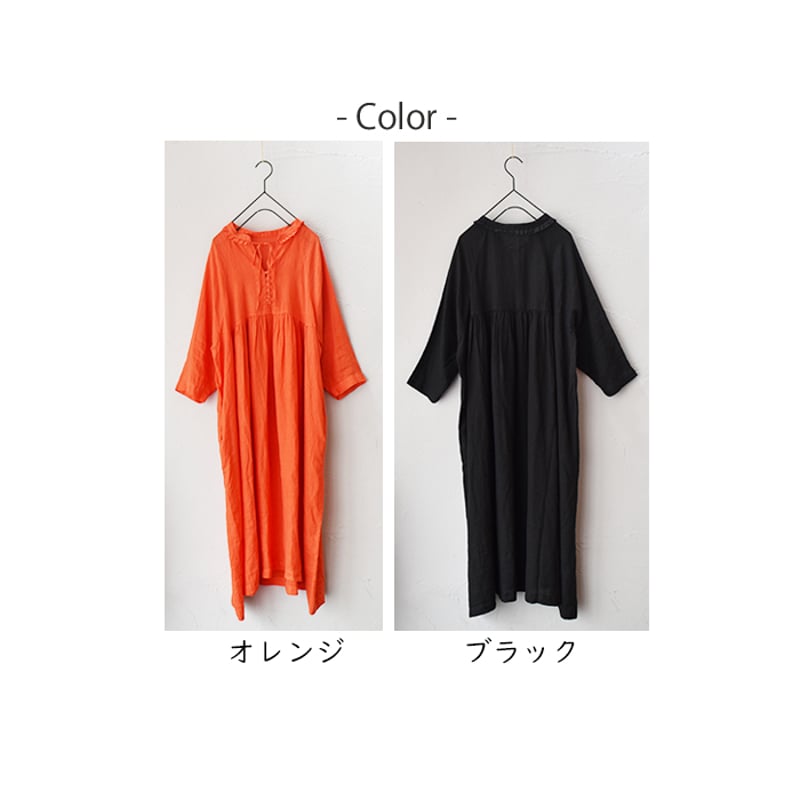 tumugu TB24138 リネンキャンバスワンピース | riparipa tumugu TB24138 リネンキャンバスワンピース | riparipa