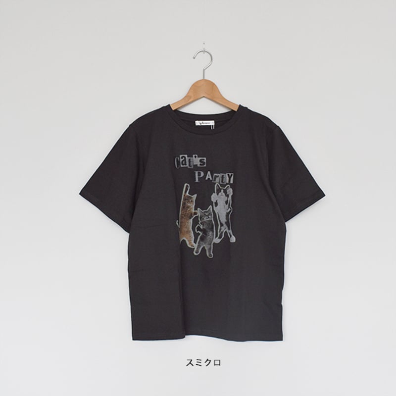 PARTYネコプリント半袖T | riparipa