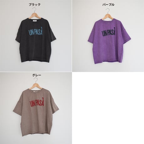 ロゴ刺繍クルー