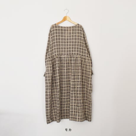 ウールチェックドレス