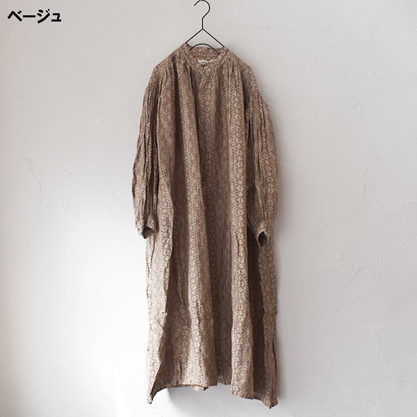 イチ•アンティークス　アステカジャーガードドレス　リネン　ベージュ fit=scale-down,w=1200