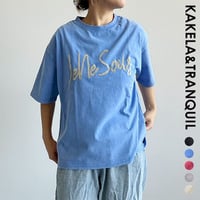 刺繍ロゴクルーT