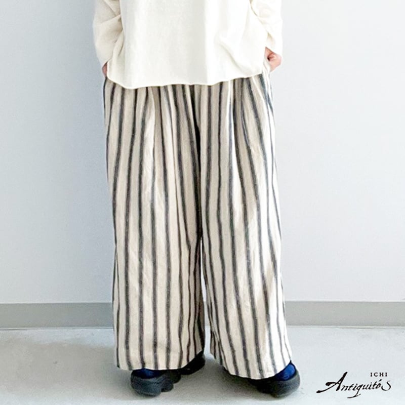 コットンリネンストライプパンツ | riparipa