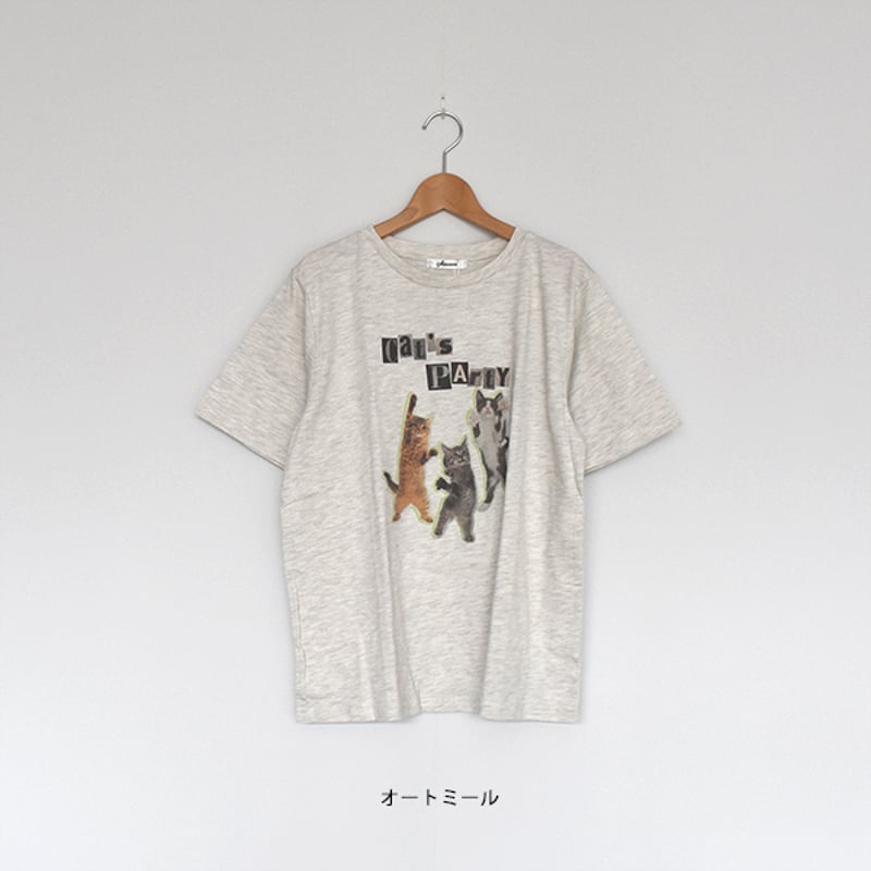 PARTYネコプリント半袖T | riparipa
