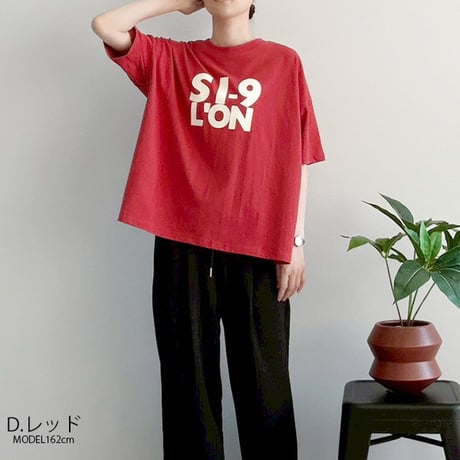 フロッキーロゴプリントクルーT