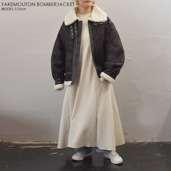 フェイクムートンボマージャケット 36 フェイクムートンボンバージャケット | riparipa