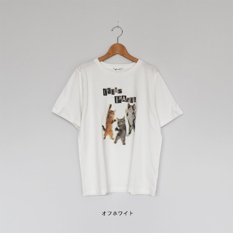 PARTYネコプリント半袖T | riparipa