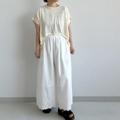スカラップ刺繍パンツ