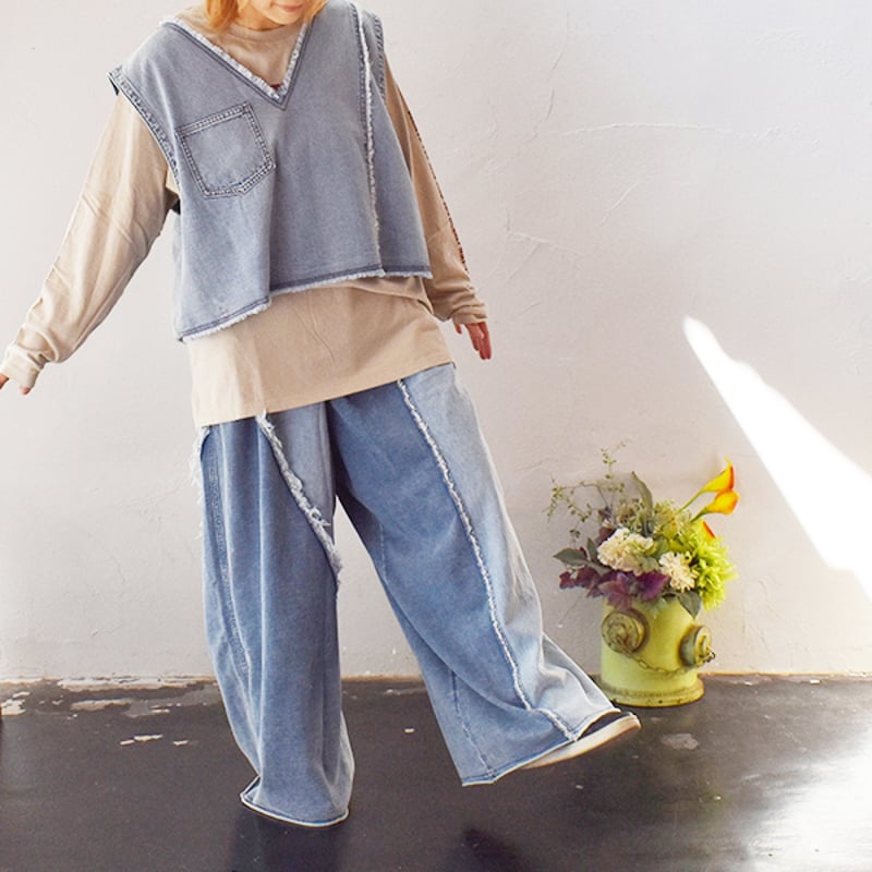 Cotopone リメイクフリンジベスト | riparipa