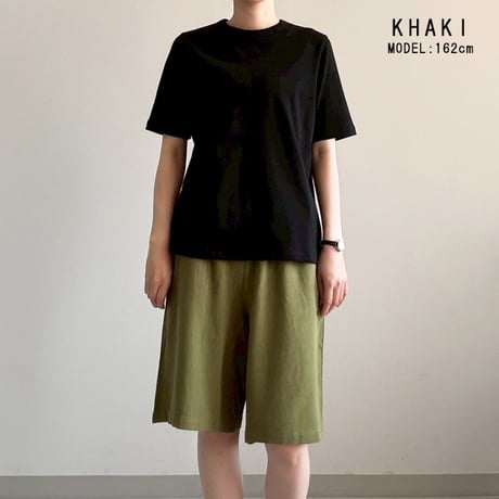 麻レーヨンボイルハーフパンツ