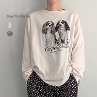ツインズDOGプリントBIGロンT